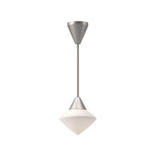 ALORA PD537508BNOP - Nora 8-in Brushed Nickel/Opal Matte Glass 1 Light Pendant