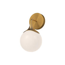 ALORA WV505106AGOP - Nouveau 12-in Aged Gold/Opal Matte Glass 1 Light Wall/Vanity