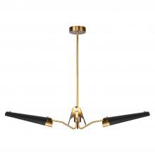 ALORA CH347346MBVB - Osorio 46-in Matte Black/Vintage Brass LED Chandeliers