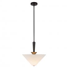 ALORA PD497016MBWL - Bridgette 16-in Matte Black/White Linen Socket Pendant