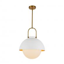 ALORA PD507216WHOP - Harper 16-in White/Opal Glass Socket Pendant