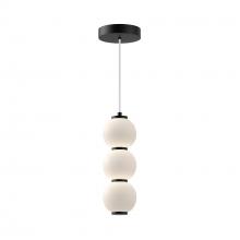 ALORA PD530313MBOP-UNV - Bijou 7-in Matte Black/Opal Matte Glass LED Pendant