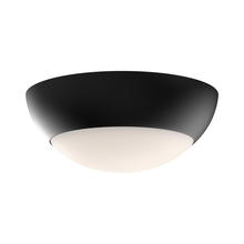 ALORA FM522211MBOP - Rubio 11-in Matte Black/Opal Matte Glass 2 Lights Flush Mount