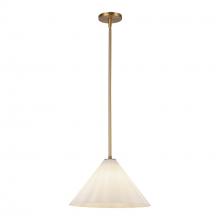 ALORA PD451814AGOP - Serena 14-in Aged Brass/Opal Glass 1 Light Pendant