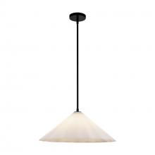 ALORA PD451820MBOP - Serena 20-in Matte Black/Opal Glass 1 Light Pendant