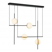 ALORA LP302004MBBG - Tagliato 40-in Matte Black/Brushed Gold LED Linear Pendant