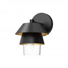 ALORA WV475106MBCL - Tetsu 6-in Matte Black/Clear Glass 1 Light Wall/Vanity