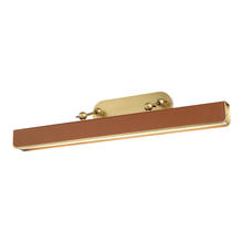 ALORA PL307931VBCL - Valise Picture 32-in Vintage Brass/Cognac Leather LED Wall/Picture Light