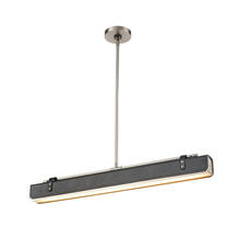 ALORA PD307931ANTL - Valise 31-in Aged Nickel/Tuxedo Leather LED Pendant