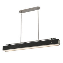 ALORA PD307960ANTL - Valise 60-in Aged Nickel/Tuxedo Leather LED Pendant