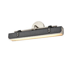 ALORA WV307919ANTL - Valise 20-in Aged Nickel/Tuxedo Leather LED Wall/Vanity