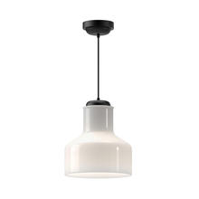ALORA PD540411MBGO - Westlake 11-in Glossy Opal Glass/Matte Black 1 Light Pendant