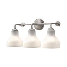 ALORA VL540322BNGO - Westlake 22-in Brushed Nickel/Glossy Opal Glass 3 Lights Vanity