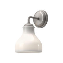 ALORA WV540106BNGO - Westlake 6-in Brushed Nickel/Glossy Opal Glass 1 Light Wall/Vanity