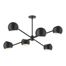 ALORA CH648637MB - Willow 37-in Matte Black 6 Lights Chandeliers