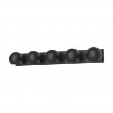 ALORA VL648540MB - Willow 40-in Matte Black 5 Lights Vanity