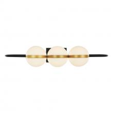 ALORA WV302003MBBG-UNV - Tagliato 32-in Matte Black/Brushed Gold LED Wall/Vanity