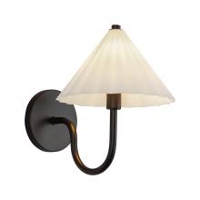 ALORA WV451808MBOP - Serena 8-in Matte Black/Opal Glass Socket Wall/Vanity Light