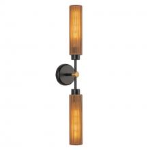 ALORA WV491223MBTJ - Colby 23-in Matte Black/Tan Jute Socket Wall/Vanity Light