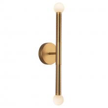 ALORA WV612223BGOP-UNV - Arden 23-in Brushed Gold/Opal Glass LED Wall/Vanity Light