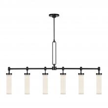 ALORA LP355652UBGO - Wynwood 52-in Urban Bronze/Glossy Opal 6 Lights Linear Pendant