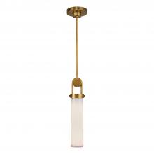 ALORA PD355015VBGO - Wynwood 15-in Vintage Brass/Glossy Opal 1 Light Pendant